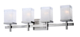 Myhouse Lighting Maxim - 2154LNSN - Four Light Bath Vanity - Tetra - Satin Nickel