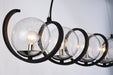 Myhouse Lighting Maxim - 35105CDBKPN - Five Light Pendant - Curlicue - Black / Polished Nickel