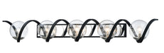 Myhouse Lighting Maxim - 35107CDBKPN - Five Light Bath Vanity - Curlicue - Black / Polished Nickel