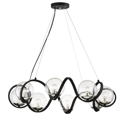 Myhouse Lighting Maxim - 35108CDBKPN - Eight Light Pendant - Curlicue - Black / Polished Nickel