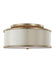 Myhouse Lighting Visual Comfort Studio - SF339SG - Three Light Semi-Flush Mount - Lennon - Sunset Gold