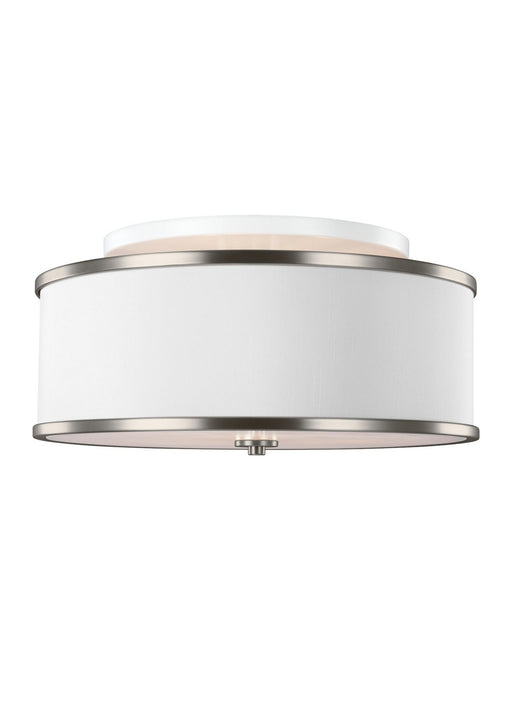 Myhouse Lighting Visual Comfort Studio - SF339SN - Three Light Semi-Flush Mount - Lennon - Satin Nickel