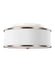 Myhouse Lighting Visual Comfort Studio - SF339SN - Three Light Semi-Flush Mount - Lennon - Satin Nickel