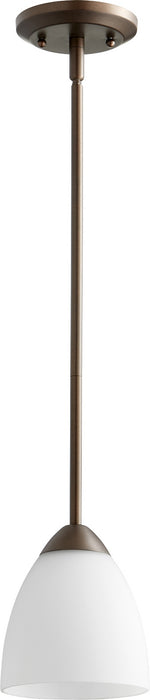 Myhouse Lighting Quorum - 3069-86 - One Light Pendant - Barkley - Oiled Bronze