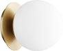 Myhouse Lighting Quorum - 339-1-80 - One Light Wall Mount - 339 Globe Ceiling Mounts - Aged Brass