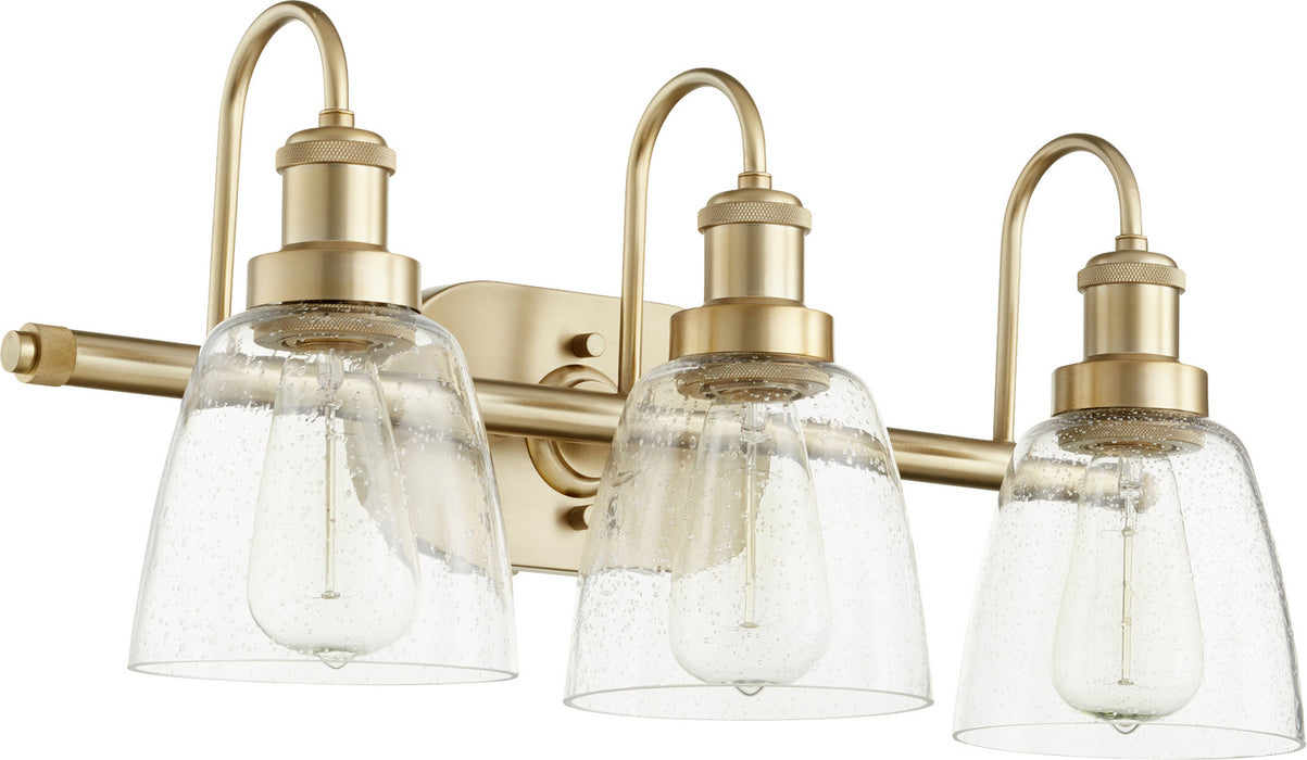 Myhouse Lighting Quorum - 508-3-80 - Three Light Vanity - 508 Vanities - Aged Brass