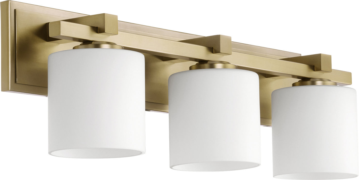 Myhouse Lighting Quorum - 5369-3-80 - Three Light Vanity - 5369 Vanities - Aged Brass