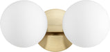 Myhouse Lighting Quorum - 539-2-80 - Two Light Vanity - 539 Globe Vanities - Aged Brass