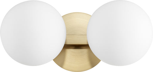 Myhouse Lighting Quorum - 539-2-80 - Two Light Vanity - 539 Globe Vanities - Aged Brass