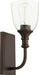 Myhouse Lighting Quorum - 5411-1-186 - One Light Wall Mount - Richmond - Oiled Bronze w/ Clear/Seeded