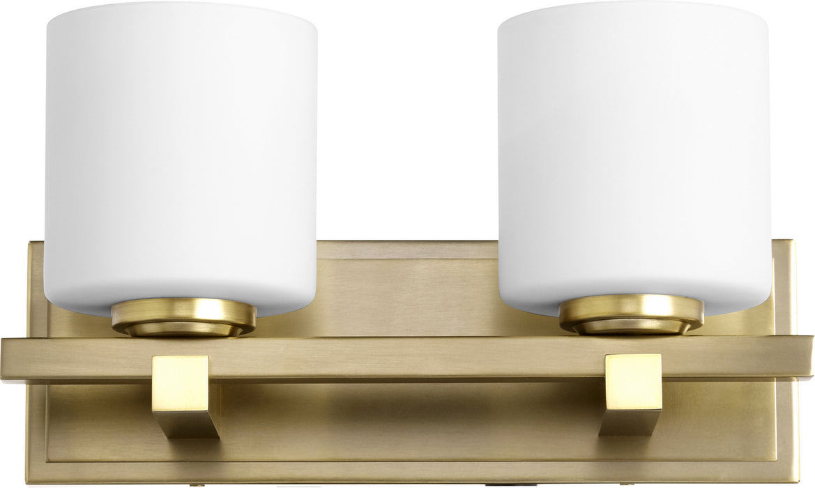 Myhouse Lighting Quorum - 5669-2-80 - Two Light Wall Mount - 5669 Cylinder Lighting Series - Aged Brass