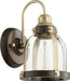 Myhouse Lighting Quorum - 586-1-8086 - One Light Wall Mount - Banded Lighting Series - Aged Brass w/ Oiled Bronze