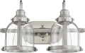 Myhouse Lighting Quorum - 586-2-65 - Two Light Vanity - Banded Lighting Series - Satin Nickel