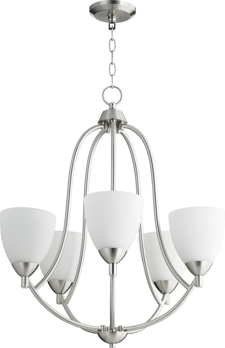 Myhouse Lighting Quorum - 6069-5-65 - Five Light Chandelier - Barkley - Satin Nickel