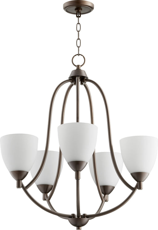 Myhouse Lighting Quorum - 6069-5-86 - Five Light Chandelier - Barkley - Oiled Bronze