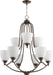 Myhouse Lighting Quorum - 6069-9-86 - Nine Light Chandelier - Barkley - Oiled Bronze