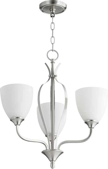 Myhouse Lighting Quorum - 6127-3-65 - Three Light Chandelier - Jardin - Satin Nickel