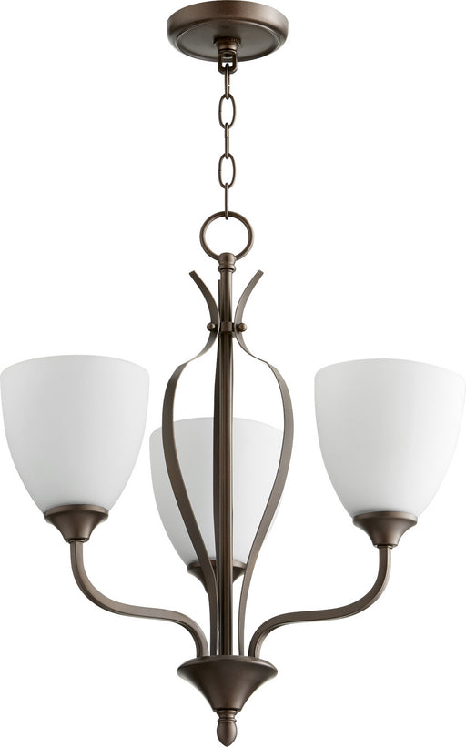 Myhouse Lighting Quorum - 6127-3-86 - Three Light Chandelier - Jardin - Oiled Bronze