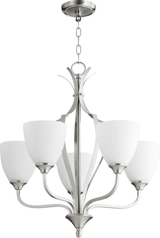 Myhouse Lighting Quorum - 6127-5-65 - Five Light Chandelier - Jardin - Satin Nickel