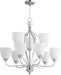 Myhouse Lighting Quorum - 6127-9-65 - Nine Light Chandelier - Jardin - Satin Nickel