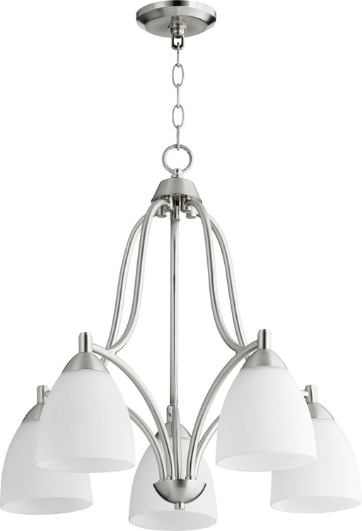 Myhouse Lighting Quorum - 6369-5-65 - Five Light Chandelier - Barkley - Satin Nickel