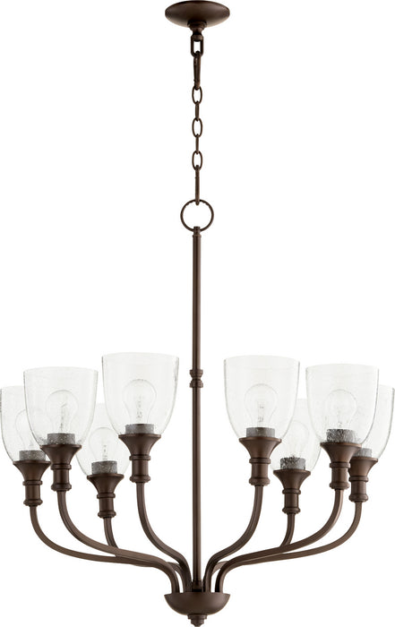 Myhouse Lighting Quorum - 6811-8-186 - Eight Light Chandelier - Richmond - Oiled Bronze w/ Clear/Seeded