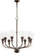 Myhouse Lighting Quorum - 6811-8-186 - Eight Light Chandelier - Richmond - Oiled Bronze w/ Clear/Seeded