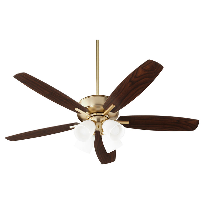 Myhouse Lighting Quorum - 70525-480 - 52"Ceiling Fan - Breeze - Aged Brass