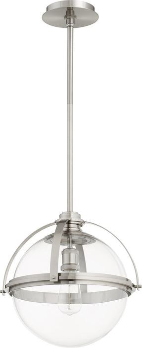 Myhouse Lighting Quorum - 88-15-65 - One Light Pendant - Meridian Globe Pendants - Satin Nickel