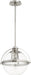 Myhouse Lighting Quorum - 88-15-65 - One Light Pendant - Meridian Globe Pendants - Satin Nickel