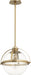 Myhouse Lighting Quorum - 88-15-80 - One Light Pendant - Meridian Globe Pendants - Aged Brass
