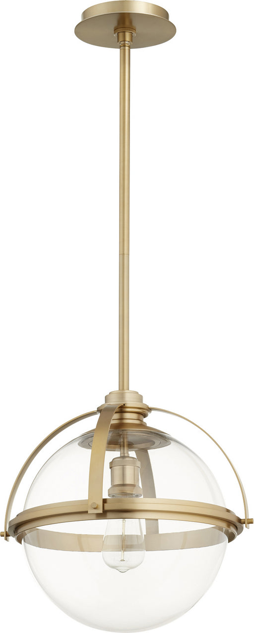 Myhouse Lighting Quorum - 88-15-80 - One Light Pendant - Meridian Globe Pendants - Aged Brass