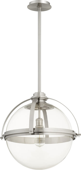 Myhouse Lighting Quorum - 88-20-65 - One Light Pendant - Meridian Globe Pendants - Satin Nickel