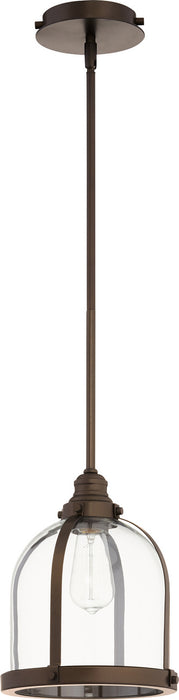 Myhouse Lighting Quorum - 886-86 - One Light Pendant - Banded Lighting Series - Oiled Bronze