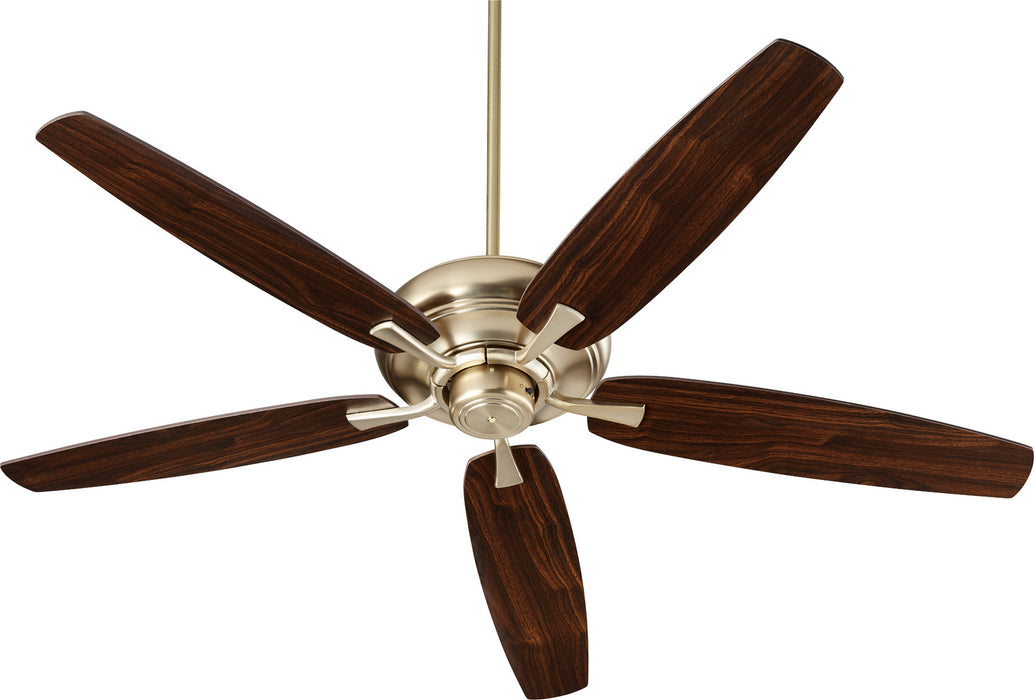 Myhouse Lighting Quorum - 90565-80 - 56"Ceiling Fan - Apex - Aged Brass