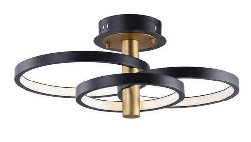 Myhouse Lighting ET2 - E24323-BKGLD - LED Semi Flush Mount - Hoopla - Black / Gold