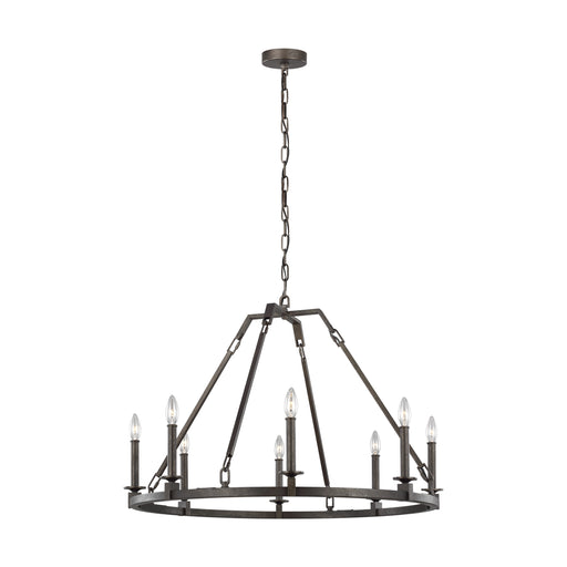 Myhouse Lighting Visual Comfort Studio - F3214/8SMS - Eight Light Chandelier - Landen - Smith Steel