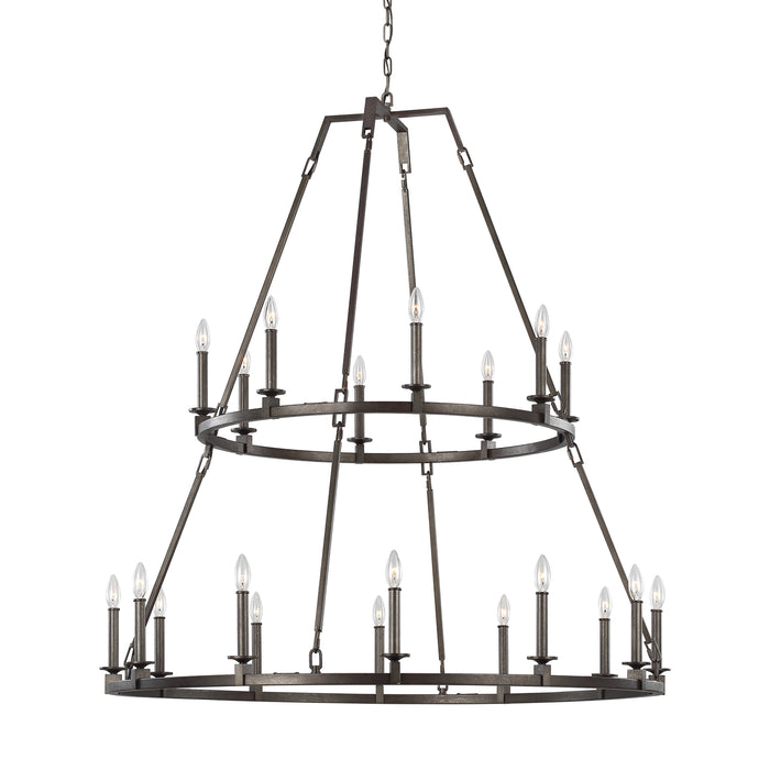 Myhouse Lighting Visual Comfort Studio - F3217/20SMS - 20 Light Chandelier - Landen - Smith Steel