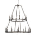 Myhouse Lighting Visual Comfort Studio - F3217/20SMS - 20 Light Chandelier - Landen - Smith Steel