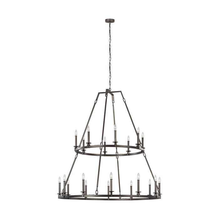 Myhouse Lighting Visual Comfort Studio - F3217/20SMS - 20 Light Chandelier - Landen - Smith Steel