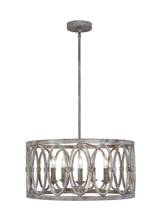 Myhouse Lighting Visual Comfort Studio - F3222/5DA - Five Light Hanging Shade - Patrice - Deep Abyss