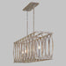 Myhouse Lighting Visual Comfort Studio - F3224/6DA - Six Light Linear Chandelier - Patrice - Deep Abyss