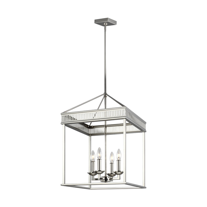 Myhouse Lighting Visual Comfort Studio - F3275/4PN - Four Light Lantern - Woodruff - Polished Nickel