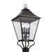 Myhouse Lighting Visual Comfort Studio - OL14407SBL - Four Light Post Lantern - Galena - Sable