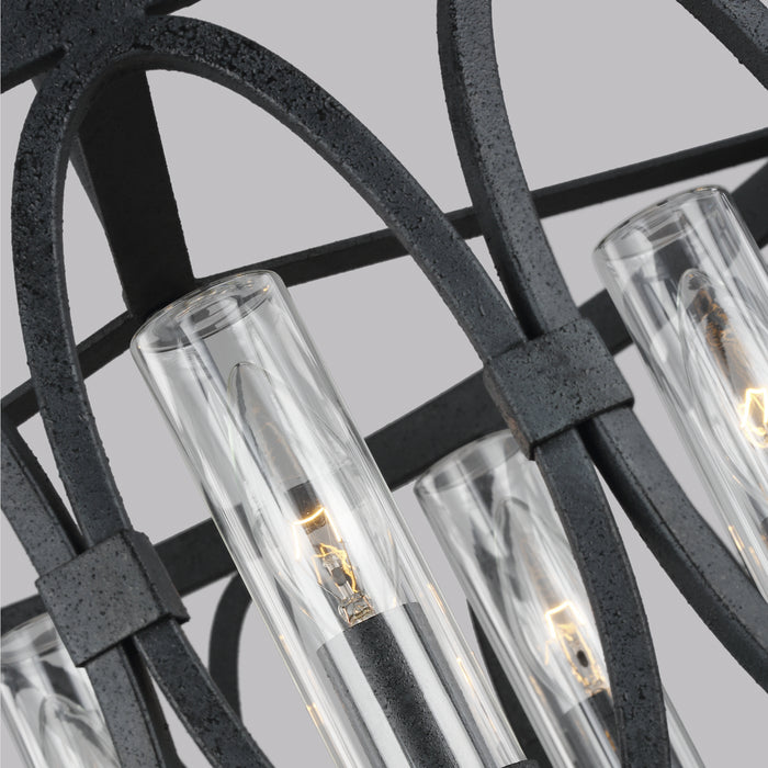 Myhouse Lighting Visual Comfort Studio - OLF3222/5DWZ - Five Light Outdoor Chandelier - Patrice - Dark Weathered Zinc