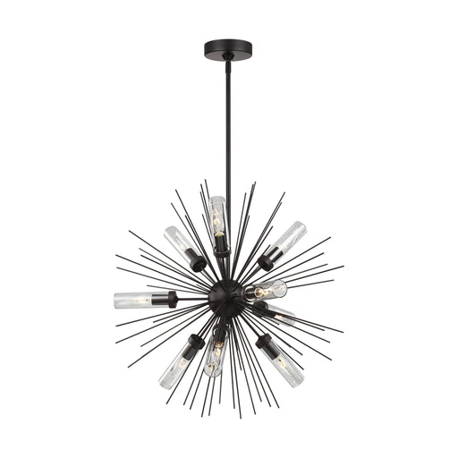 Myhouse Lighting Visual Comfort Studio - OLF3295/9ORB - Nine Light Outdoor Chandelier - Hilo - Oil Rubbed Bronze