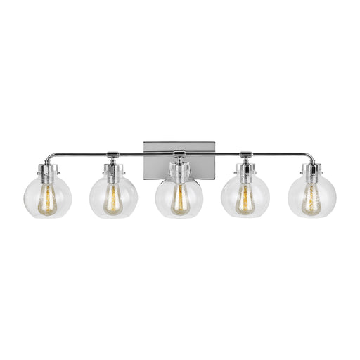 Myhouse Lighting Visual Comfort Studio - VS24405CH - Five Light Vanity - Clara - Chrome