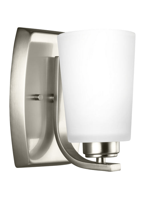 Myhouse Lighting Generation Lighting - 4128901-962 - One Light Wall / Bath Sconce - Franport - Brushed Nickel