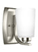 Myhouse Lighting Generation Lighting - 4128901-962 - One Light Wall / Bath Sconce - Franport - Brushed Nickel