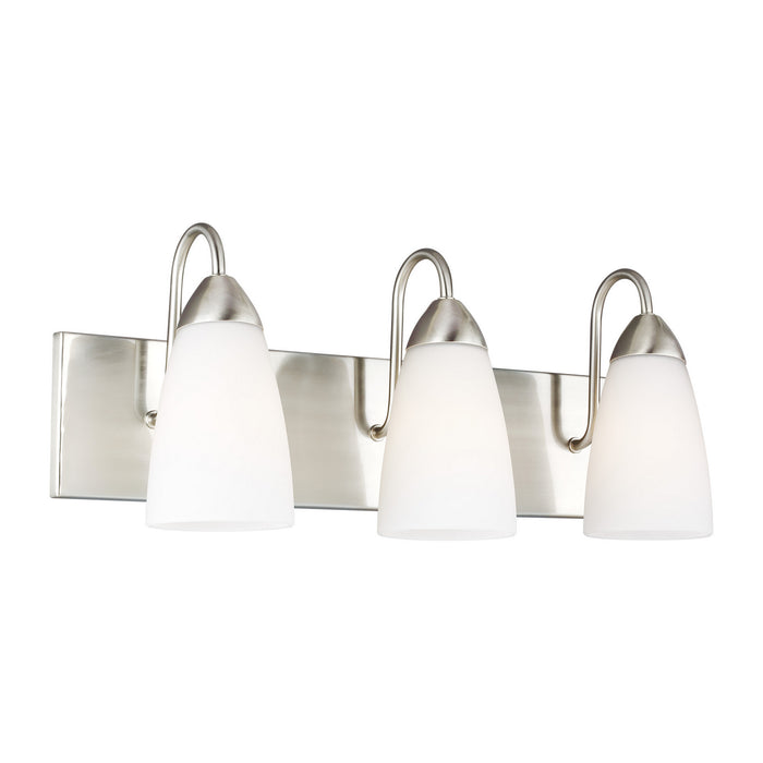 Myhouse Lighting Generation Lighting - 4420203EN3-962 - Three Light Wall / Bath - Seville - Brushed Nickel